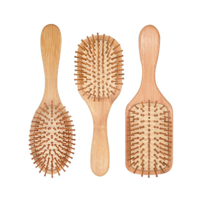 Peigne en bois professionnel - Brosse de massage en bambou