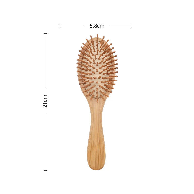 Peigne en bois professionnel - Brosse de massage en bambou