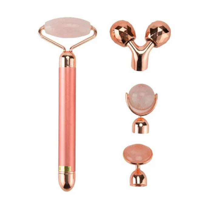 Barre Anti-rides 24K en Or avec Quartz Rose - Body Ultime