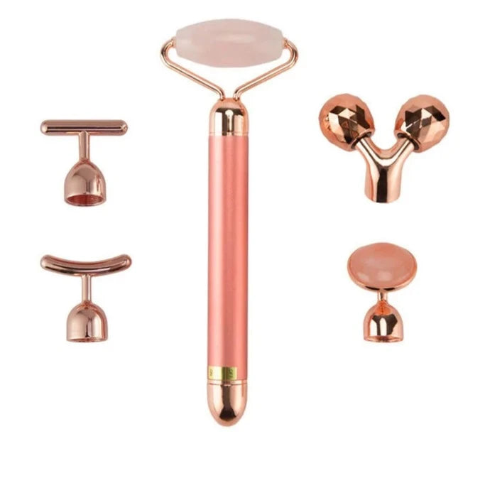 Barre Anti-rides 24K en Or avec Quartz Rose - Body Ultime