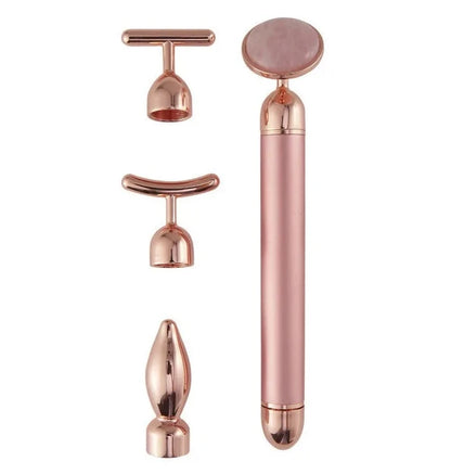 Barre Anti-rides 24K en Or avec Quartz Rose - Body Ultime