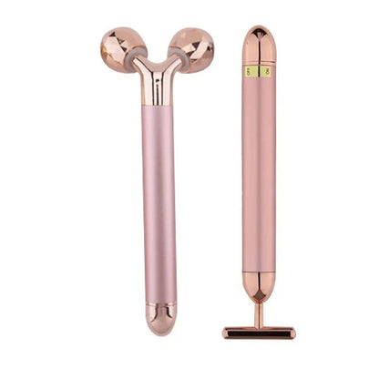 Barre Anti-rides 24K en Or avec Quartz Rose - Body Ultime