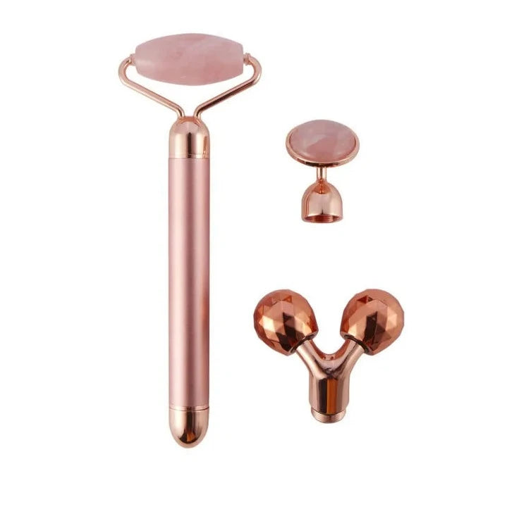 Barre Anti-rides 24K en Or avec Quartz Rose - Body Ultime