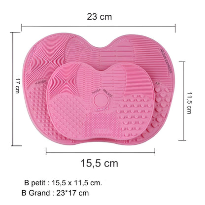 Pad de nettoyage pour pinceaux cosmétiques en silicone avec ventouse