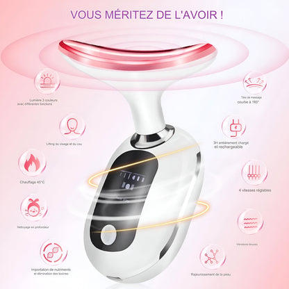 Anti-rides EMS Visage & Cou avec Lumière Rouge - Body Ultime