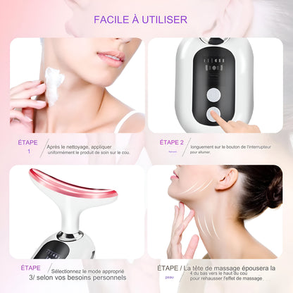 Anti-rides EMS Visage & Cou avec Lumière Rouge - Body Ultime