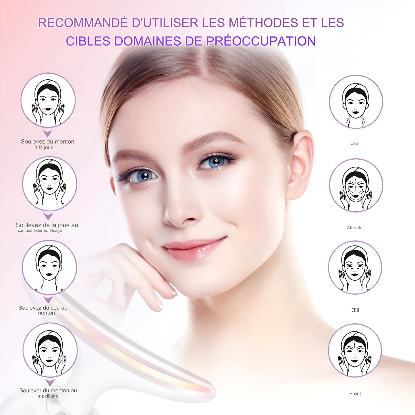 Anti-rides EMS Visage & Cou avec Lumière Rouge - Body Ultime